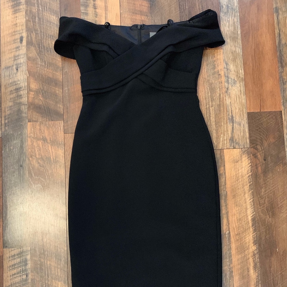 Theia Strapless Cocktail Dress